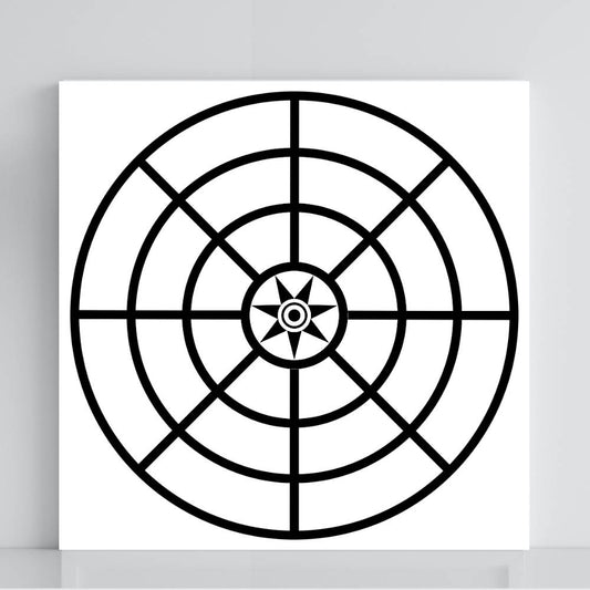 Gráfico Radiestésico Keala Maui em PVC branco 21x21 cm – Produção própria TILGUTI.