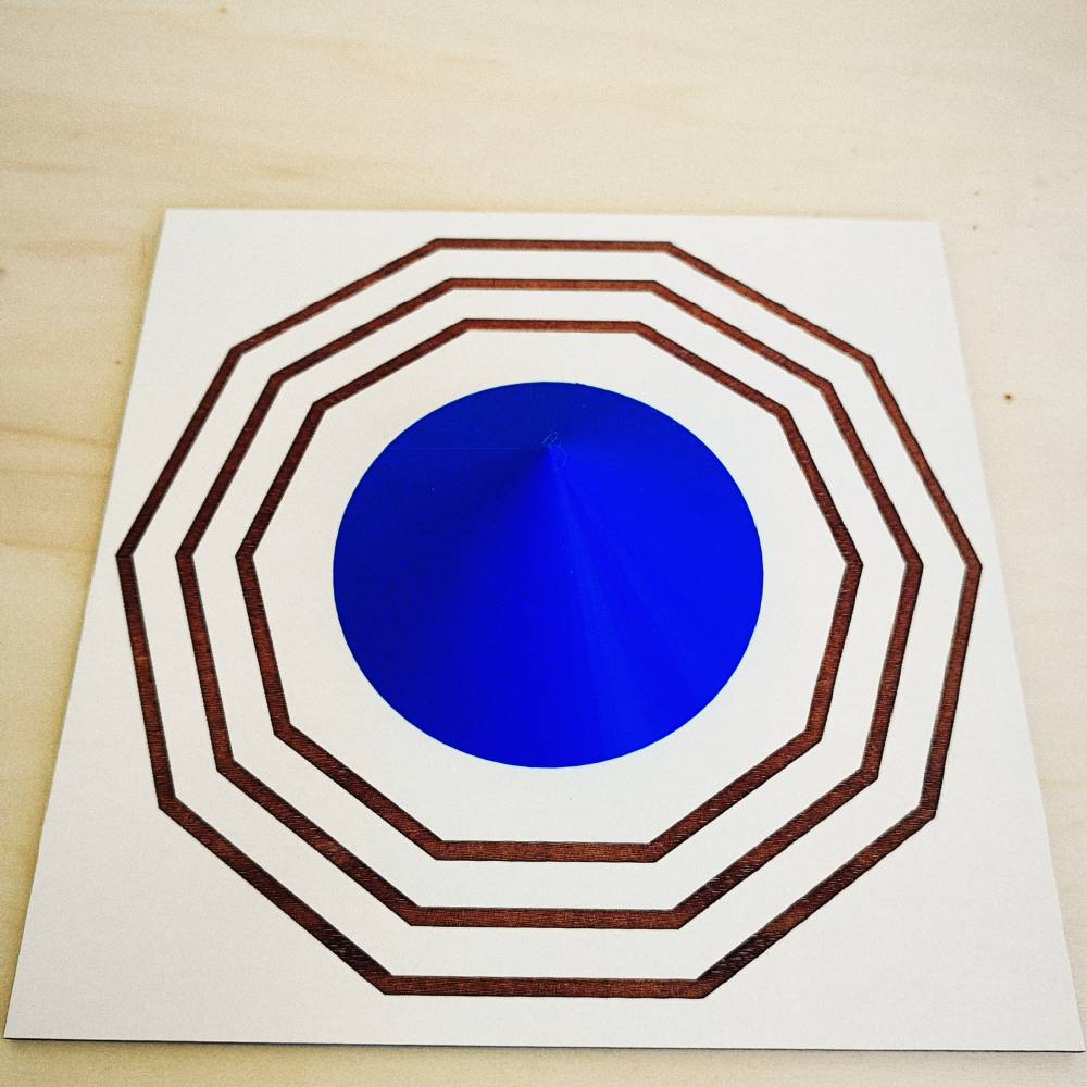 Cone Baixo 3D em PLA – Azul Índigo