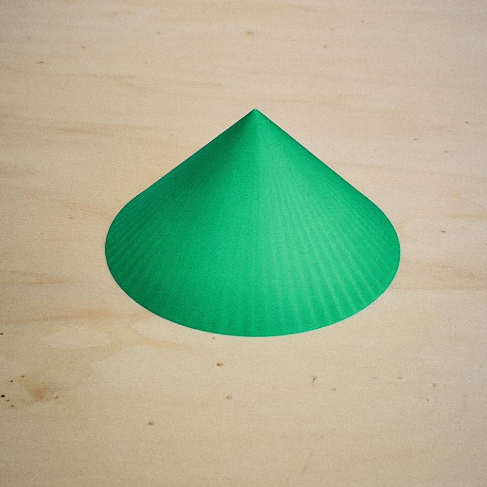 Cone Baixo 3D em PLA – Verde