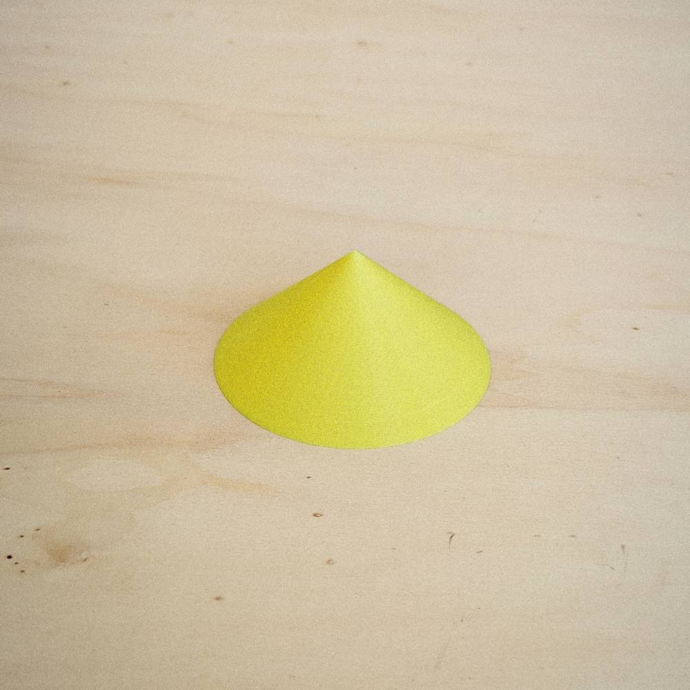 Cone Baixo 3D em PLA – Amarelo