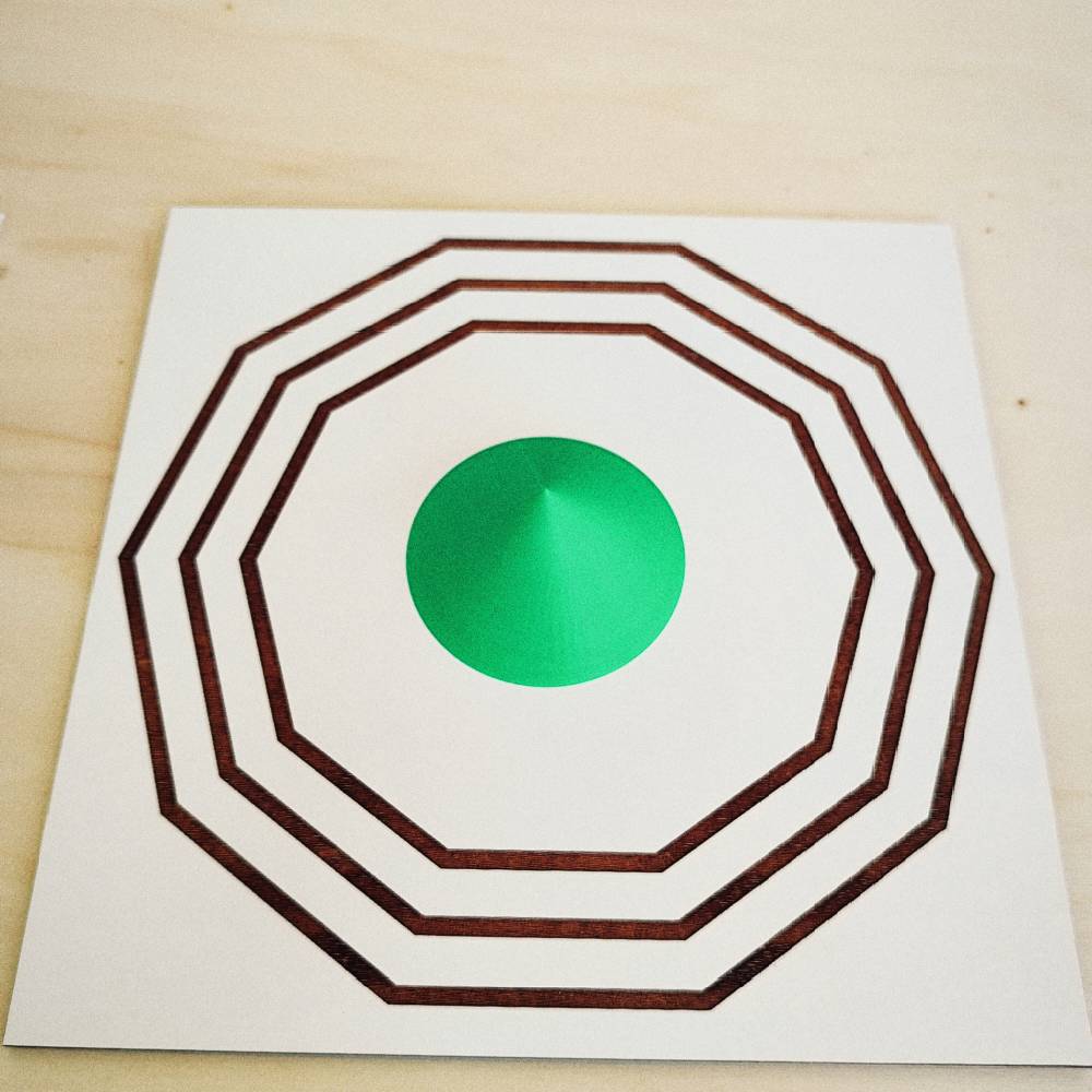Cone Baixo 3D em PLA – Verde
