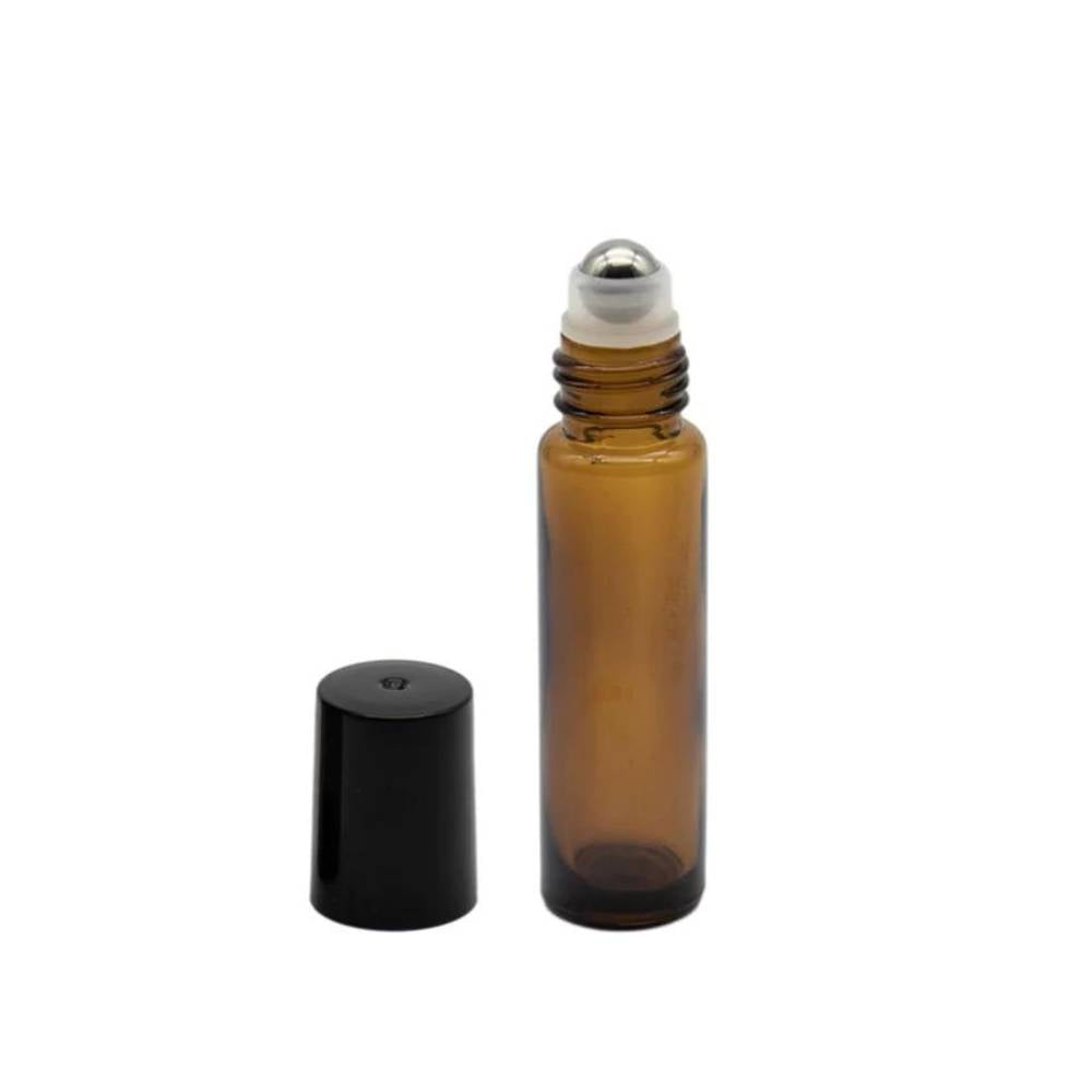 Frasco de cristal ámbar de 10 ml con Roll-On (1 unidad)