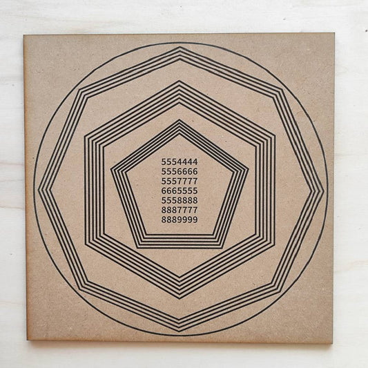 141. Proteção para Terapeutas | Gráfico Radiestésico em MDF Cru