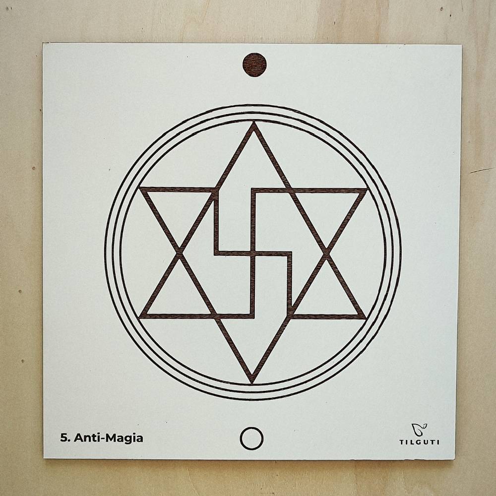 005. Antimagia | Cuadro Radiestésico en MDF Lacado