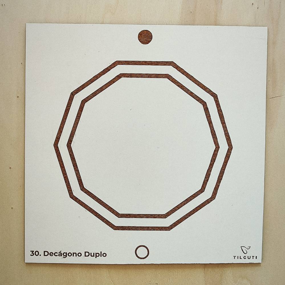 030. Decágono Duplo | Gráfico Radiestésico em MDF Lacado