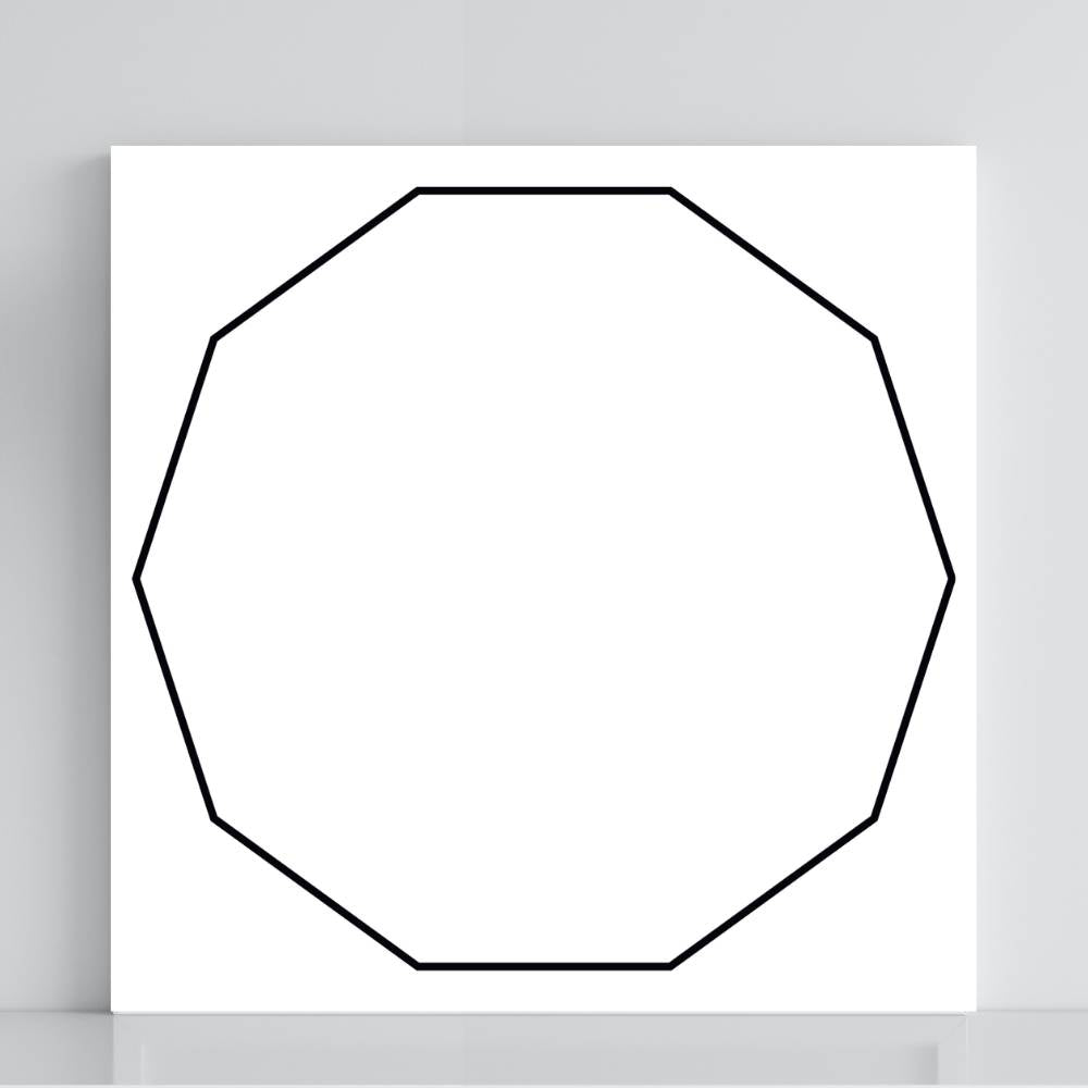 004. Decágono | Tabla radiestésica de PVC