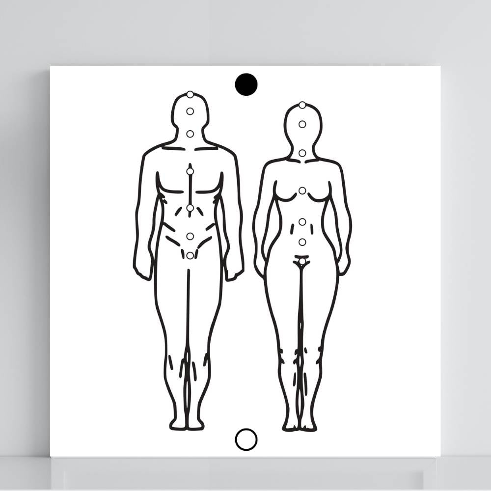 010. Figura humana | Tabla radiestésica de PVC