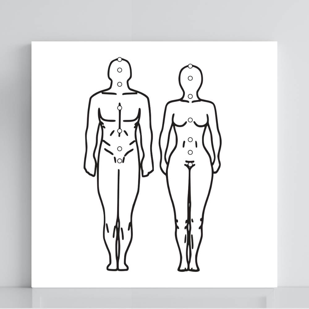 010. Figura humana | Tabla radiestésica de PVC