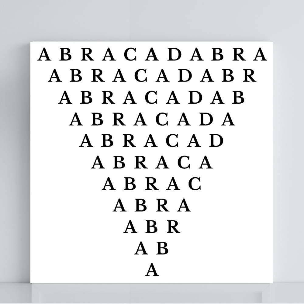 155. Abracadabra Invertido | Gráfico Radiestésico em PVC