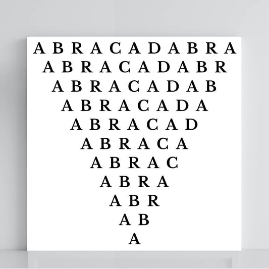 155. Abracadabra Invertido | Gráfico Radiestésico em PVC