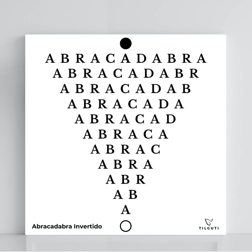 155. Abracadabra Invertido | Gráfico Radiestésico em PVC