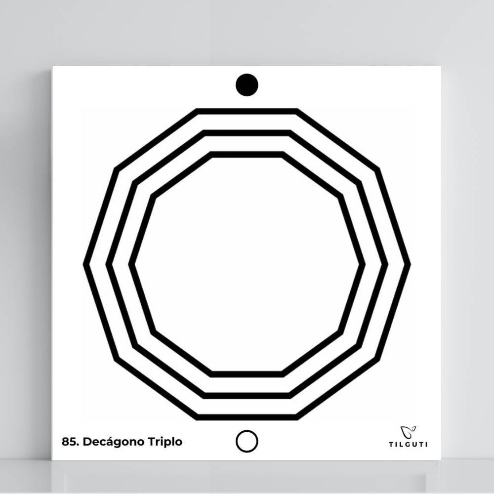 085. Triple Decágono | Tabla radiestésica de PVC
