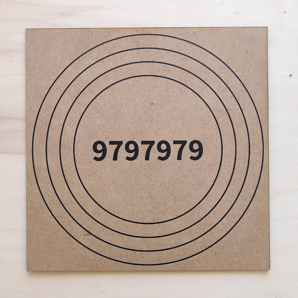001. Alta Vitalidade 1 | Gráfico Radiestésico em MDF Cru