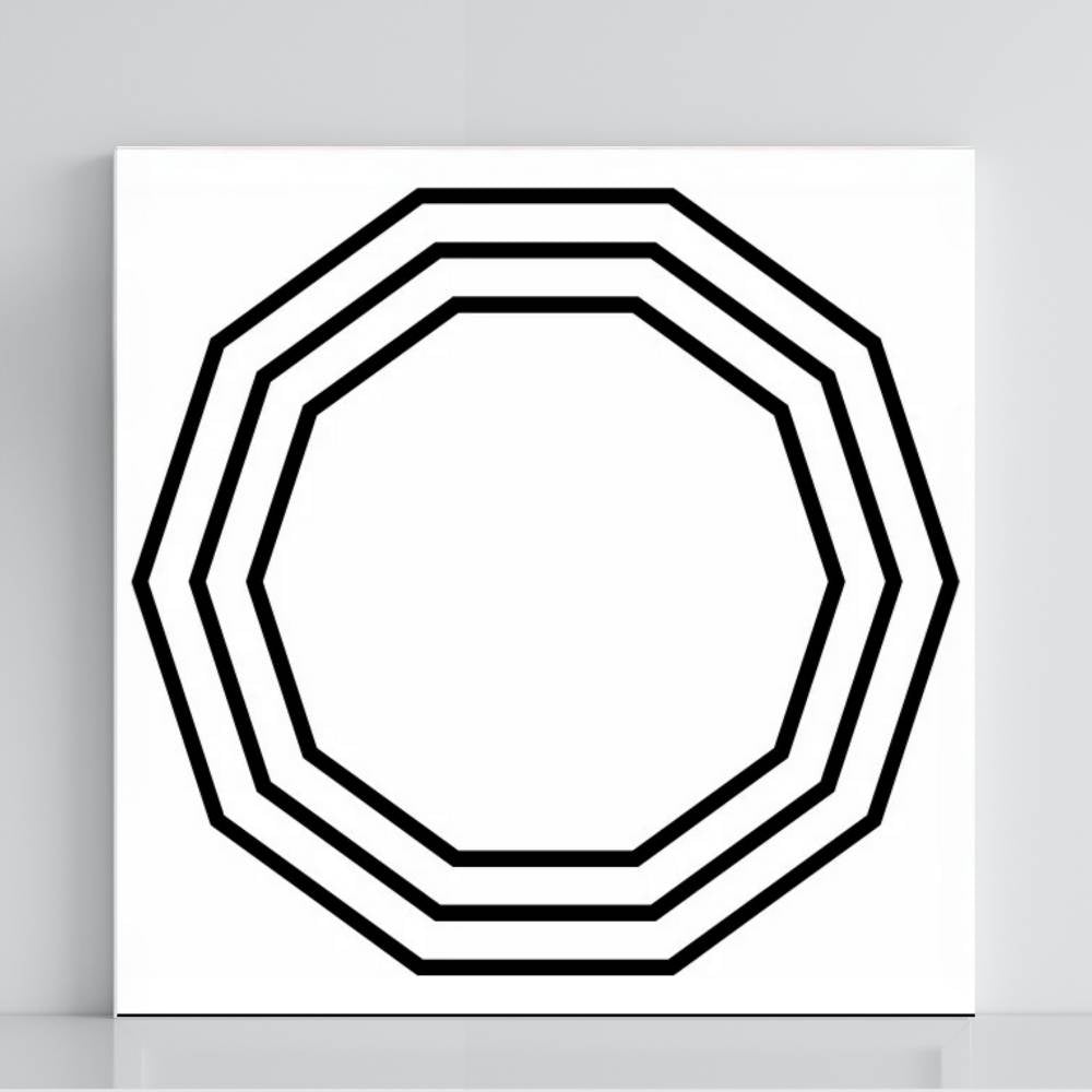 085. Triple Decágono | Tabla radiestésica de PVC