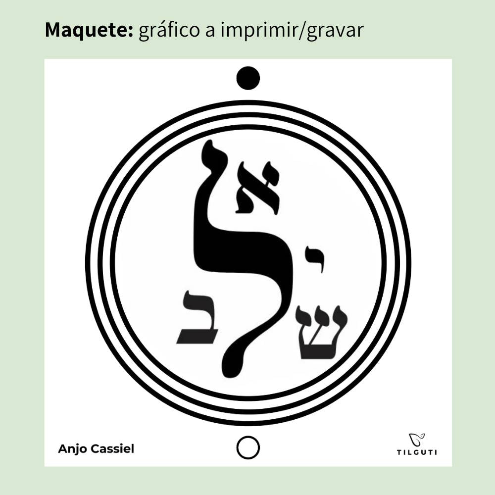 157. Anjo Cassiel | Gráfico Radiestésico em MDF Lacado
