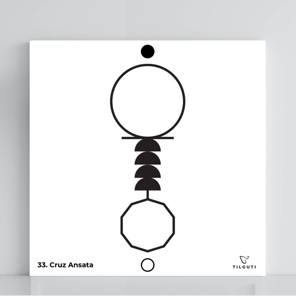 033. Cruz Ansata | Tabla radiestésica de PVC
