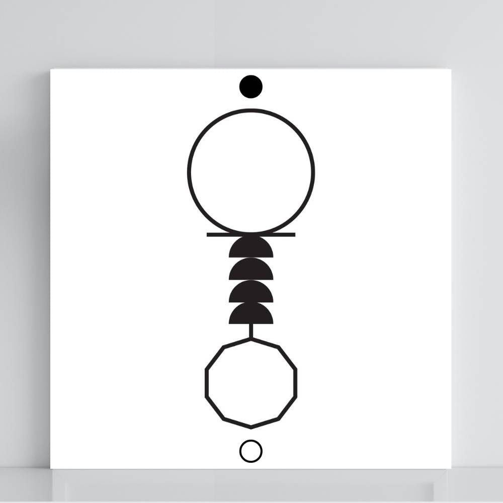 033. Cruz Ansata | Tabla radiestésica de PVC