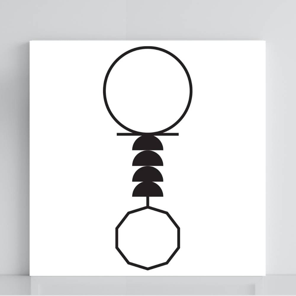 033. Cruz Ansata | Tabla radiestésica de PVC