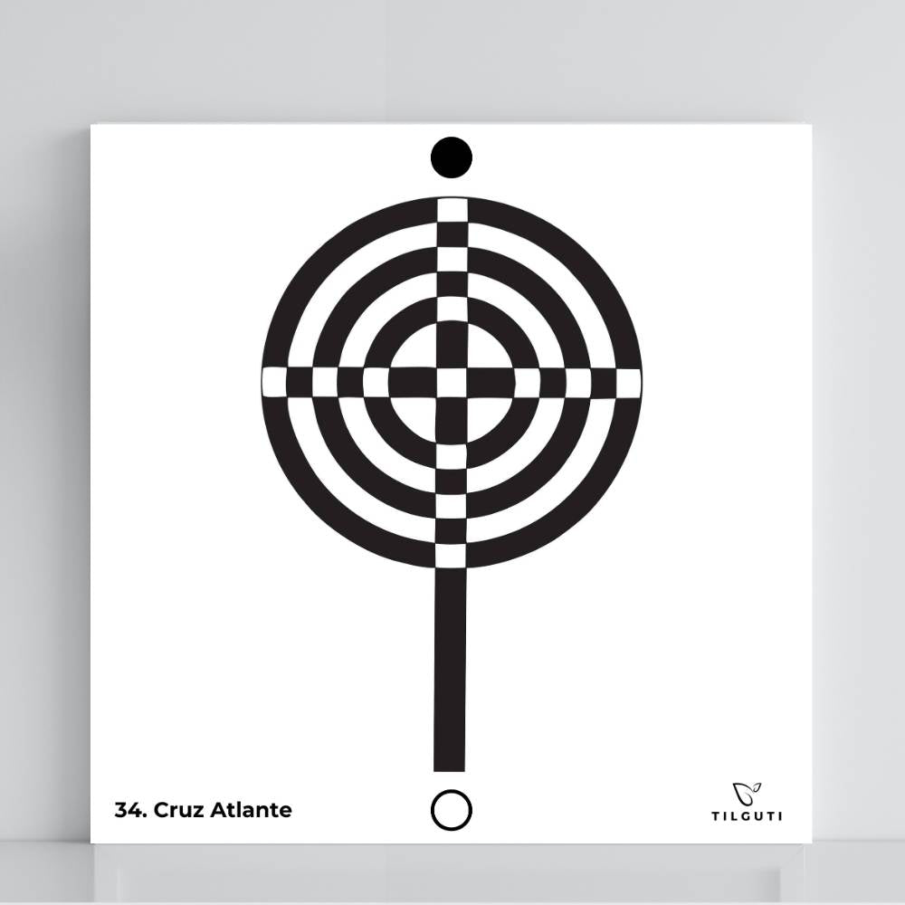 034. Cruz Atlante | Tabla radiestésica de PVC