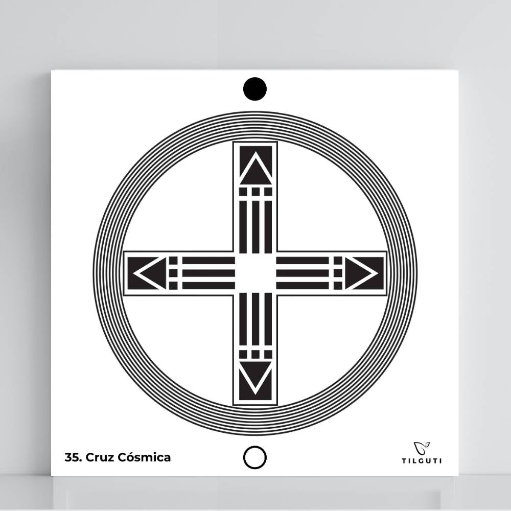 035. Cruz Cósmica | Tabla radiestésica de PVC
