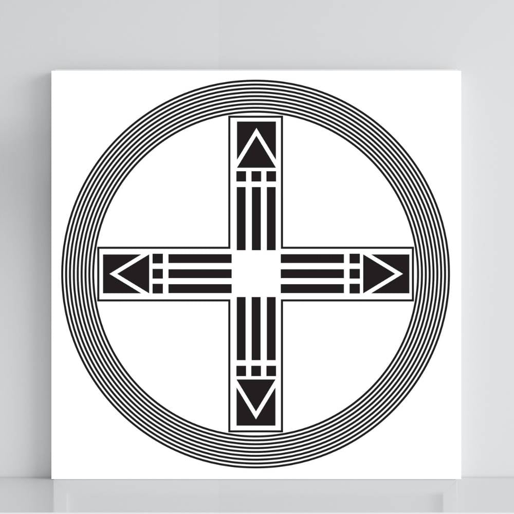 035. Cruz Cósmica | Tabla radiestésica de PVC