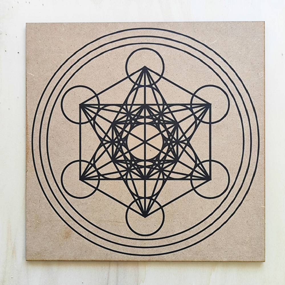 031. Cubo de Metatron | Gráfico Radiestésico em MDF Cru