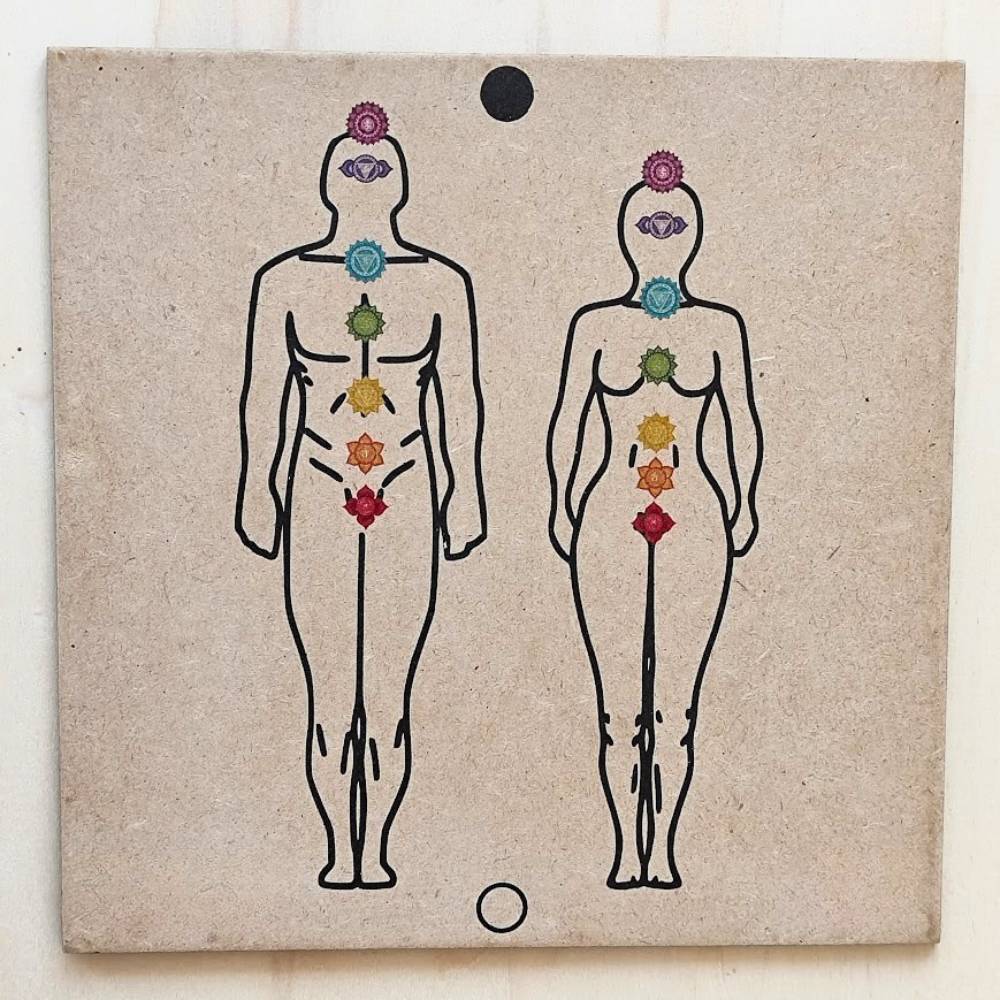 147. Figura Humana (cores) | Gráfico Radiestésico em MDF Cru