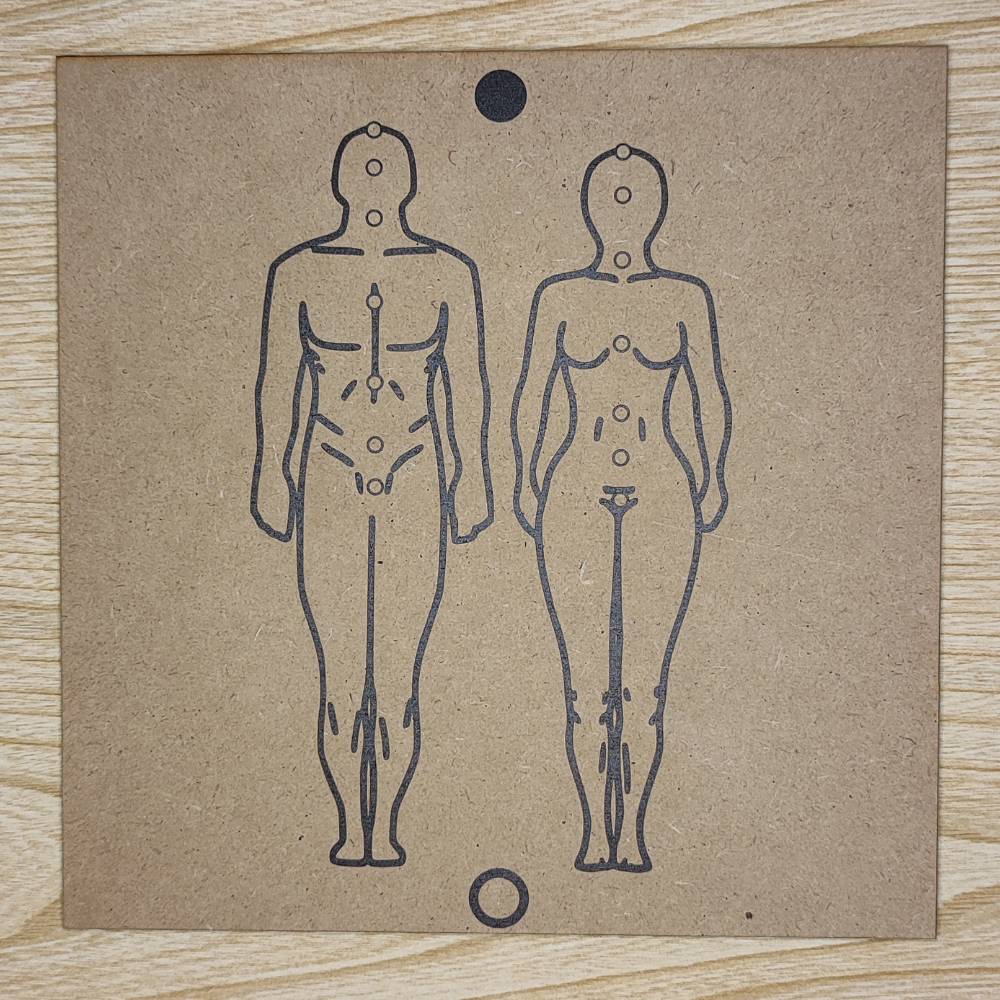 010. Figura Humana | Gráfico Radiestésico em MDF Cru