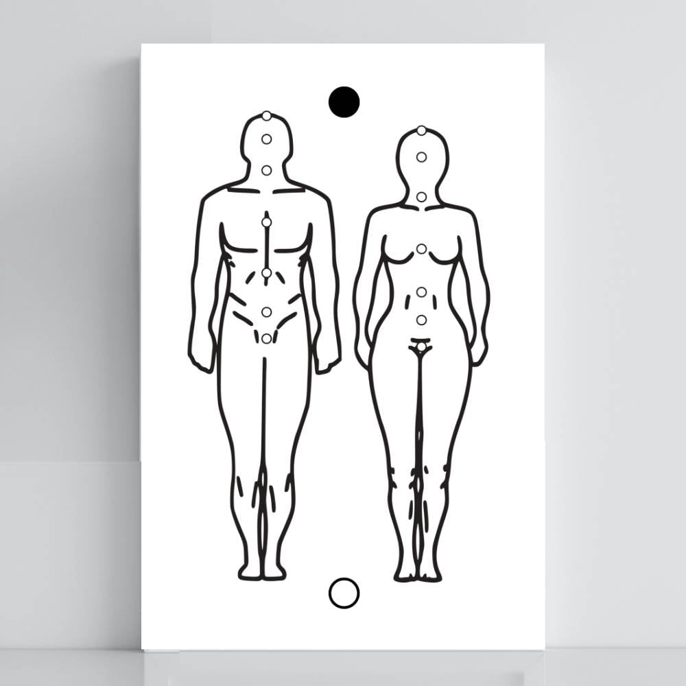 010. Figura humana | Tabla radiestésica de PVC