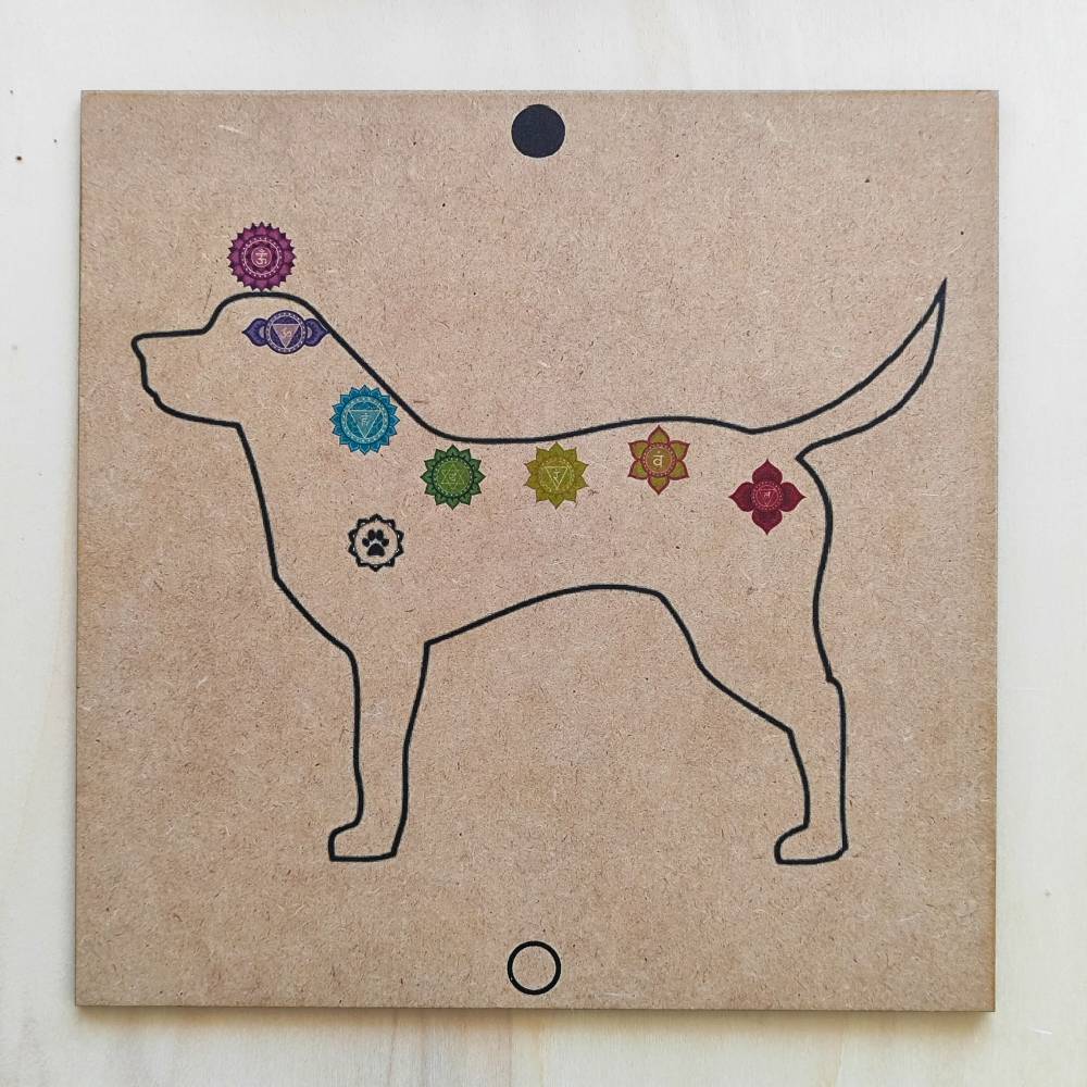 148. Figura Animal - cão (cores) | Gráfico Radiestésico em MDF Cru