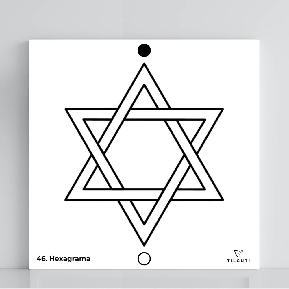 046. Hexagrama | Tabla radiestésica de PVC