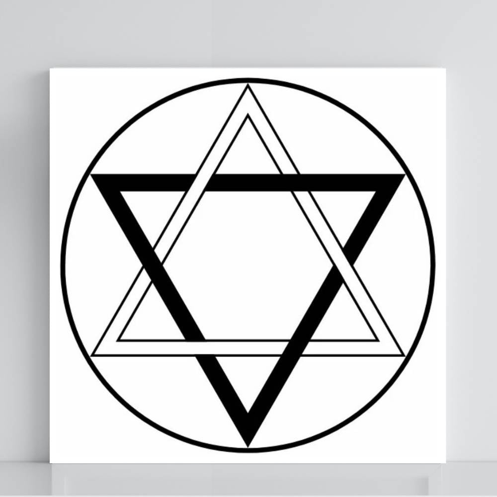 086. Kit Cromado Hexagrama | Tabla radiestésica de PVC