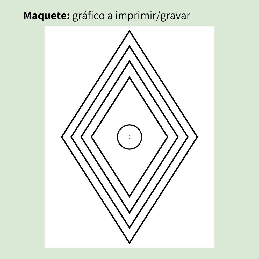 012. Losango | Gráfico Radiestésico em MDF Lacado