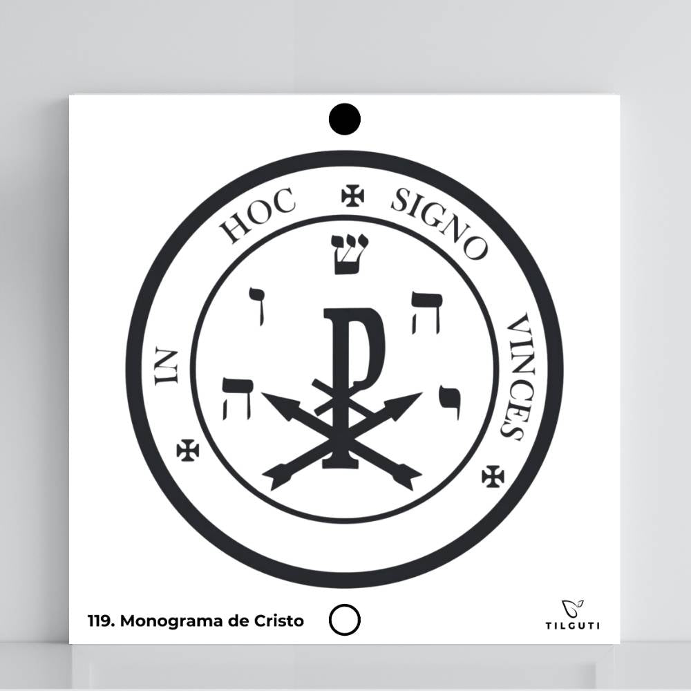 119. Monograma de Cristo | Tabla radiestésica de PVC