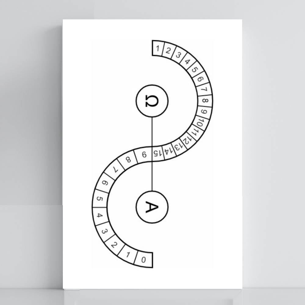 078. Omega-Alfa | Tabla radiestésica de PVC