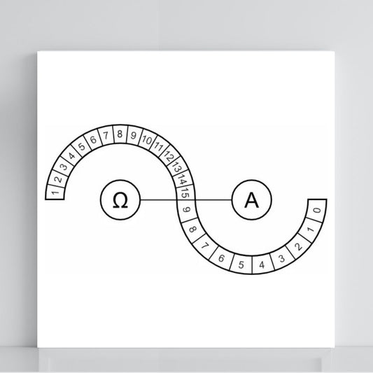 078. Omega-Alfa | Tabla radiestésica de PVC