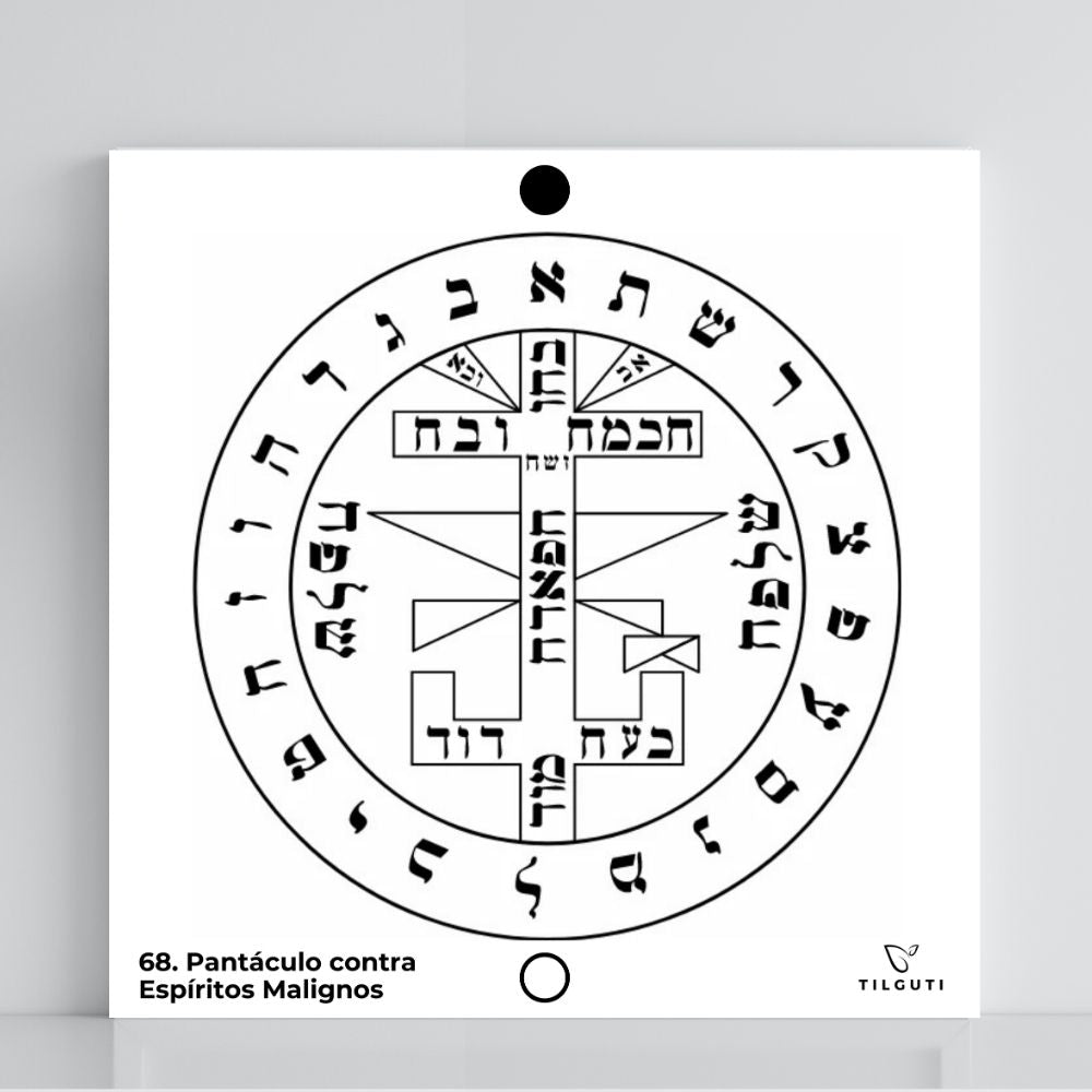 068. Pentáculo contra los malos espíritus | Tabla radiestésica de PVC