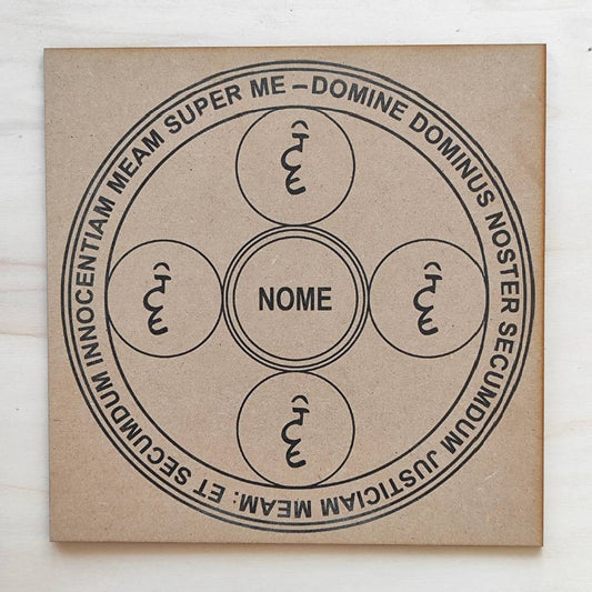 145. Pantáculo contra feitiços de amarração | Gráfico Radiestésico em MDF Cru