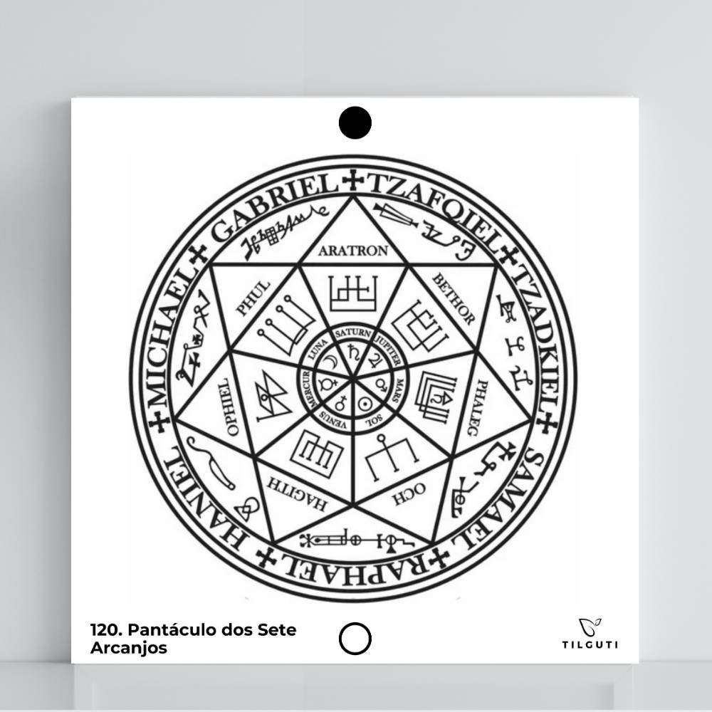 120. Pentáculo de los Siete Arcángeles | Tabla radiestésica de PVC
