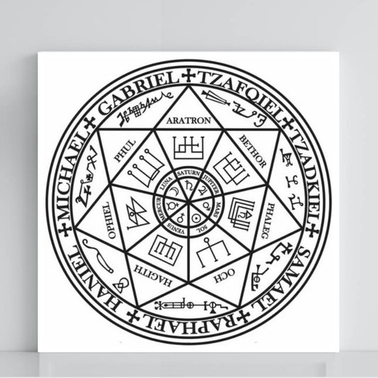 120. Pentáculo de los Siete Arcángeles | Tabla radiestésica de PVC