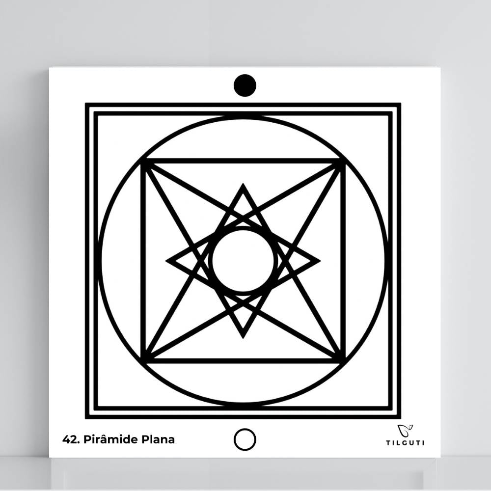 042. Pirámide plana | Tabla radiestésica de PVC