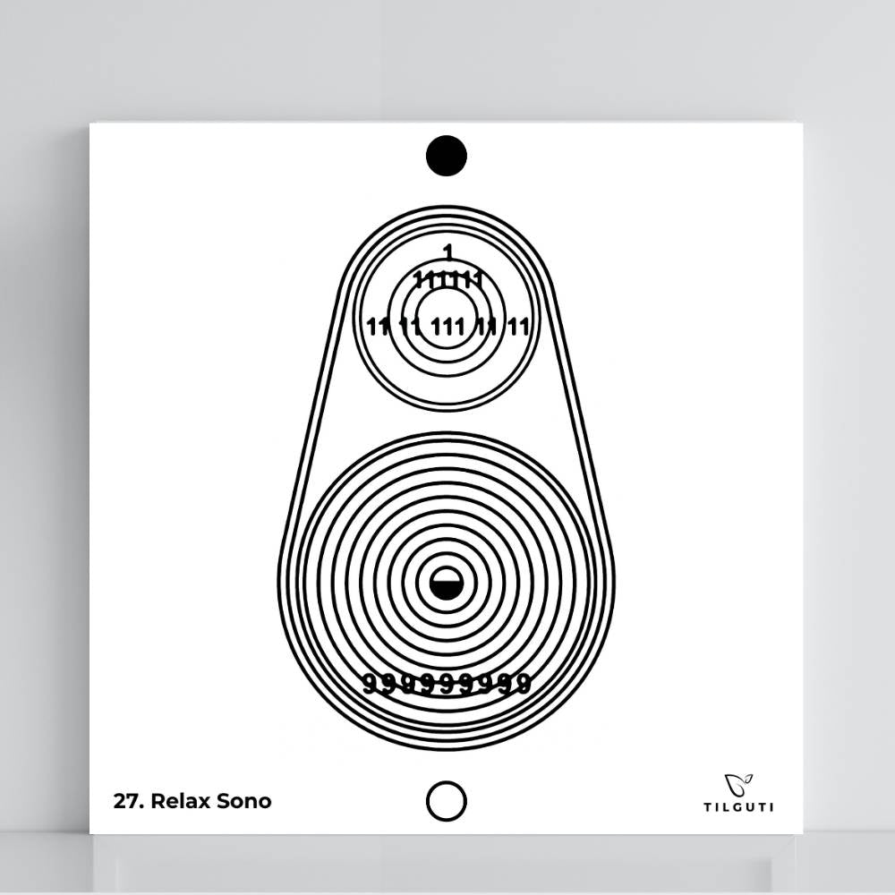 027. Relájate y duerme | Tabla radiestésica de PVC