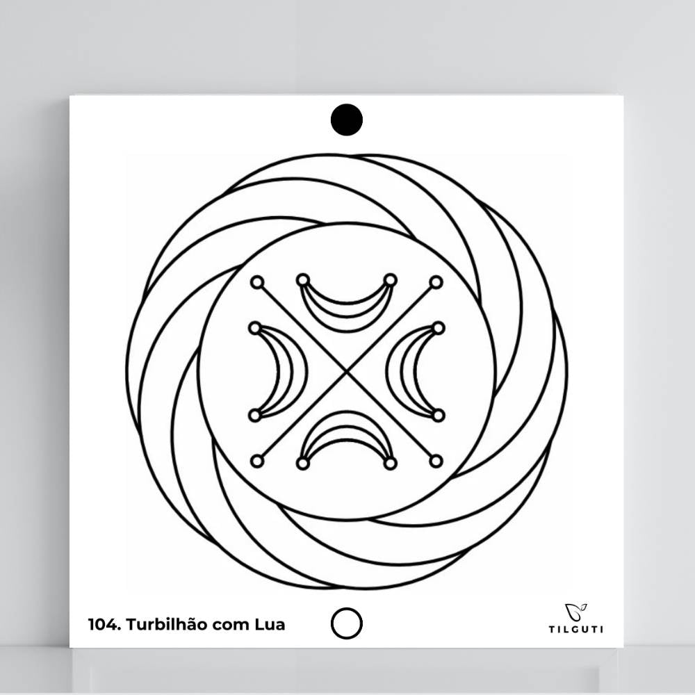 104. Torbellino con Luna | Tabla radiestésica de PVC