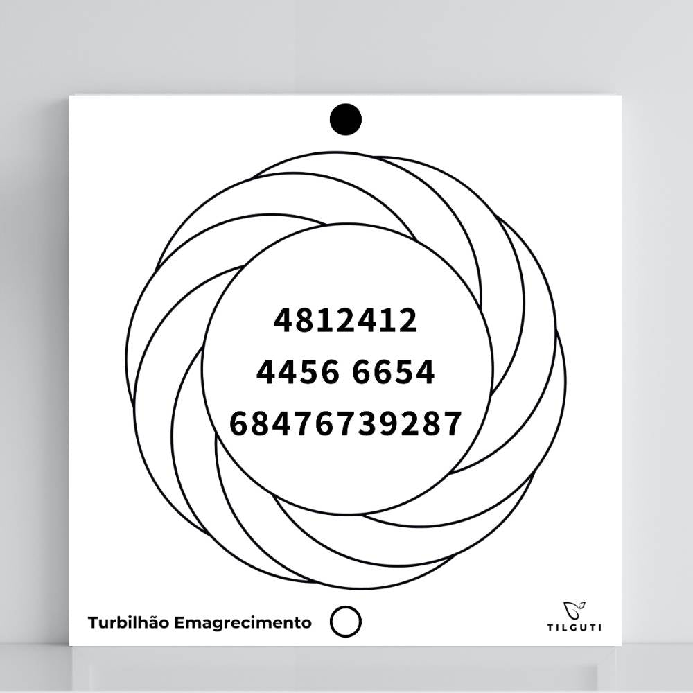 153. Turbilhão Emagrecimento | Gráfico Radiestésico em PVC