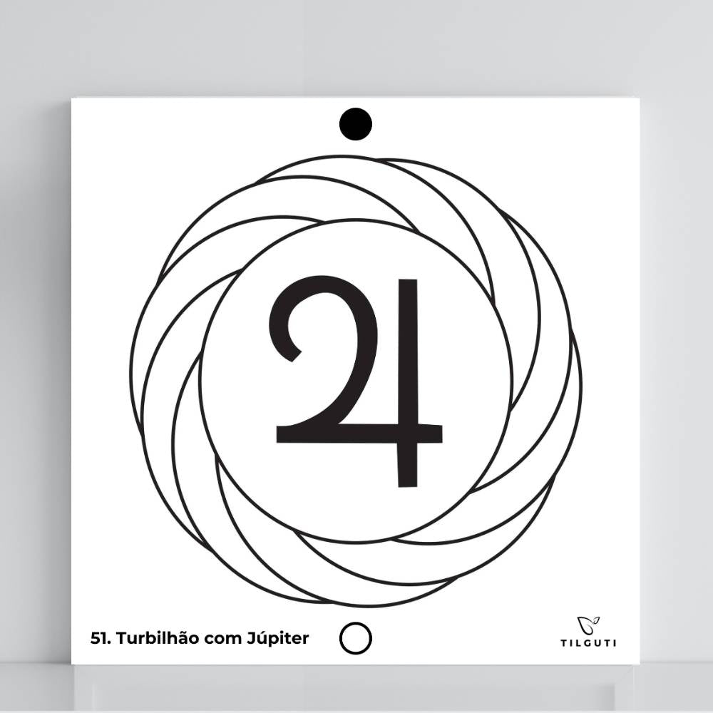 051. Torbellino con Júpiter | Tabla radiestésica de PVC