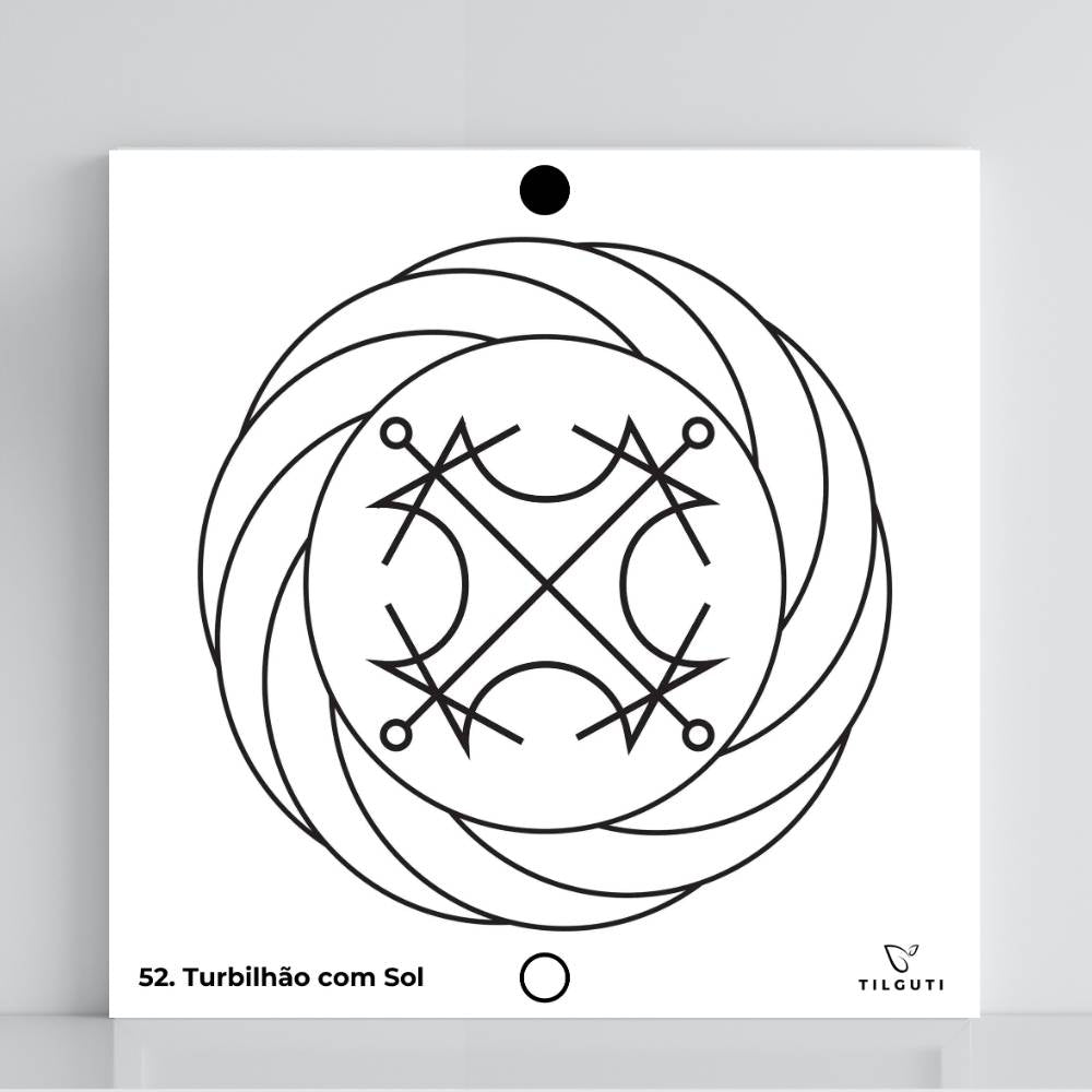 052. Torbellino con Sol | Tabla radiestésica de PVC