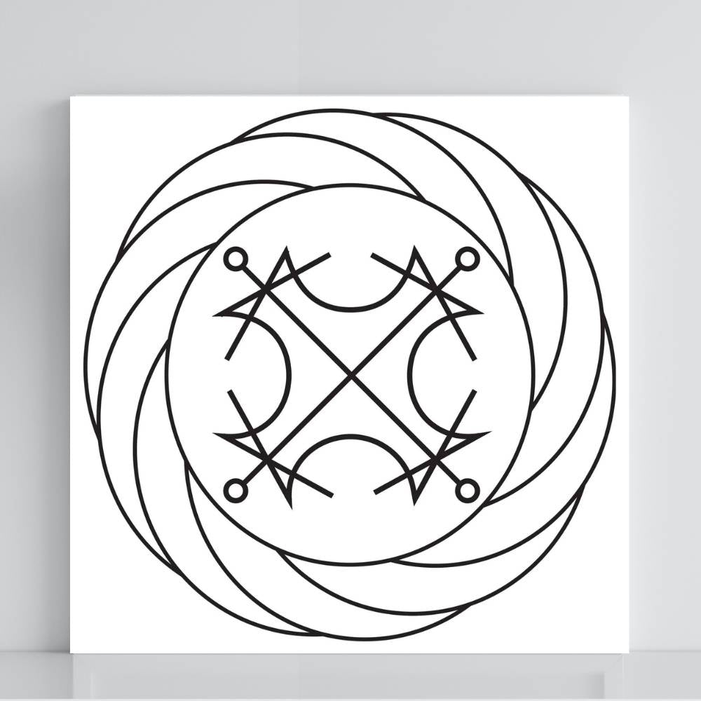 052. Torbellino con Sol | Tabla radiestésica de PVC