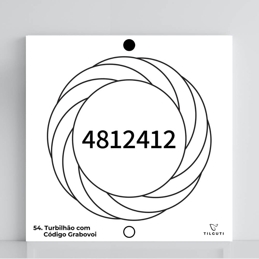054. Tourbillon con código Grabovoi | Tabla radiestésica de PVC