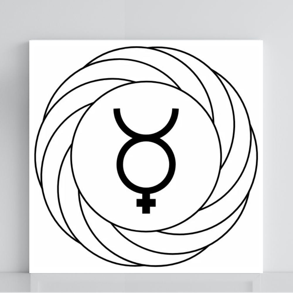 075. Tourbillon con mercurio | Tabla radiestésica de PVC