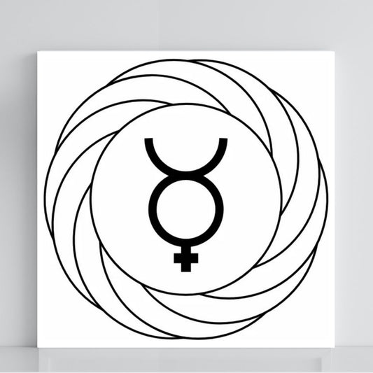 075. Tourbillon con mercurio | Tabla radiestésica de PVC